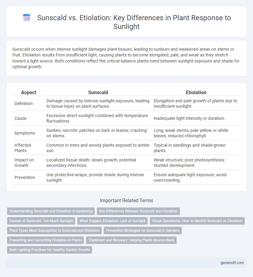 Sunscald vs. Etiolation: Key Differences in Plant Response to Sunlight