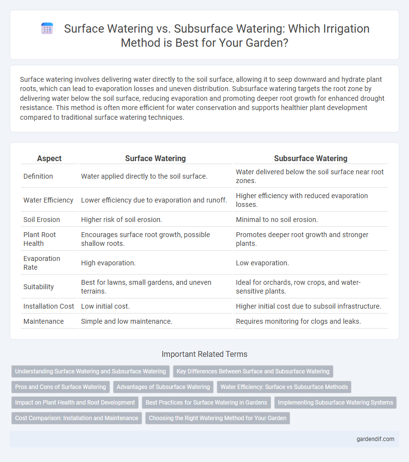 Surface Watering vs. Subsurface Watering: Which Irrigation Method is Best for Your Garden?