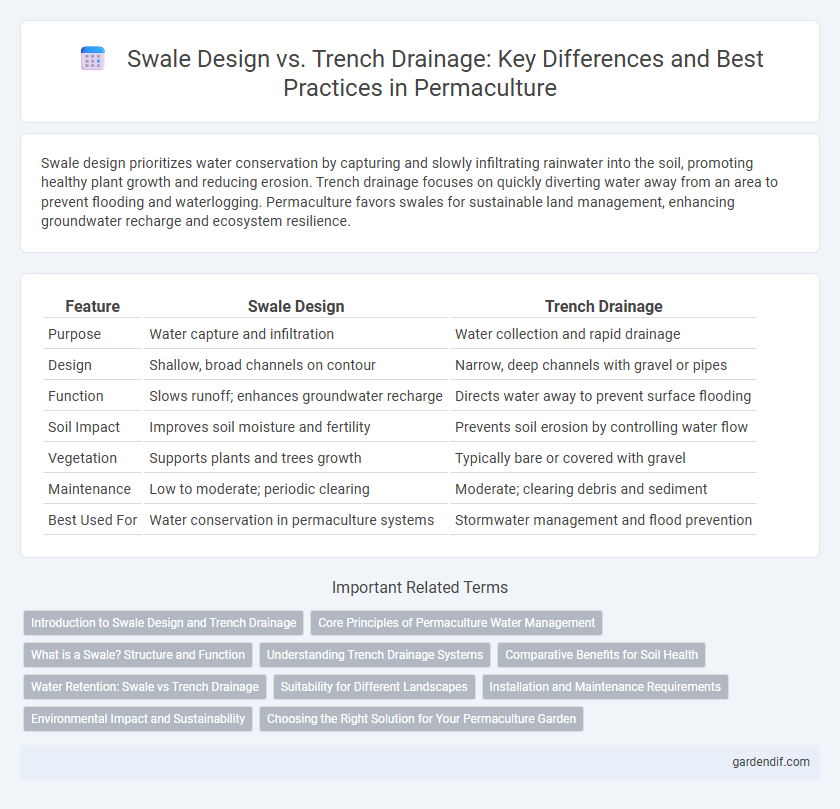 Swale Design vs. Trench Drainage: Key Differences and Best Practices in Permaculture