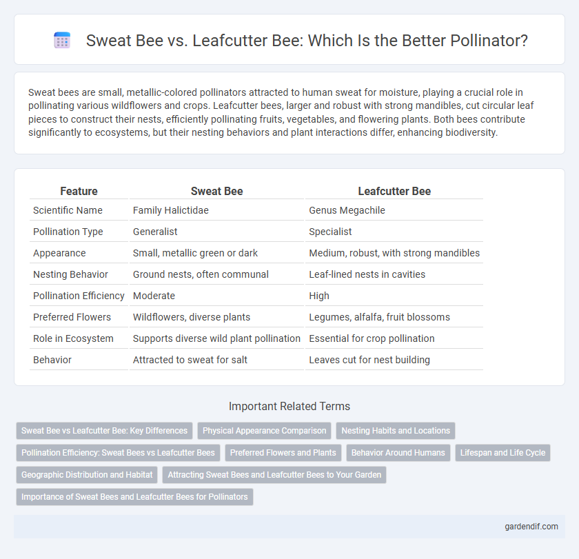 Sweat Bee vs. Leafcutter Bee: Which Is the Better Pollinator?
