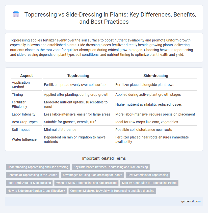 Topdressing vs Side-Dressing in Plants: Key Differences, Benefits, and Best Practices