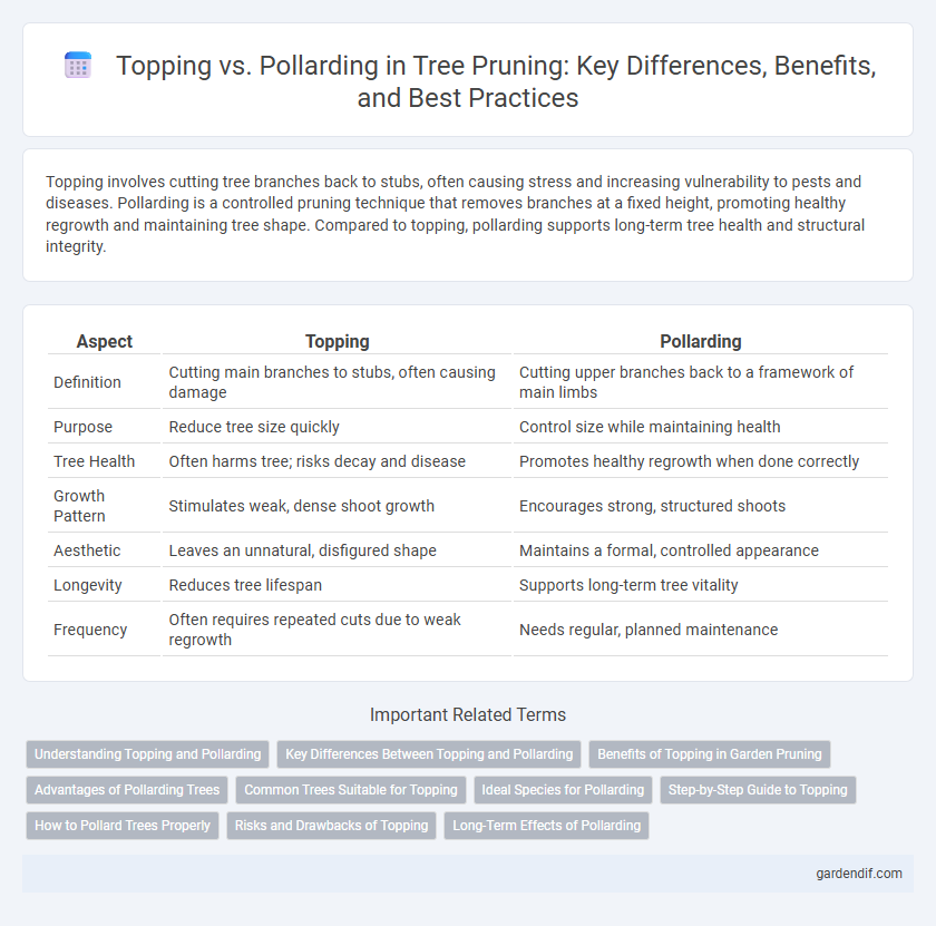Topping vs. Pollarding in Tree Pruning: Key Differences, Benefits, and Best Practices