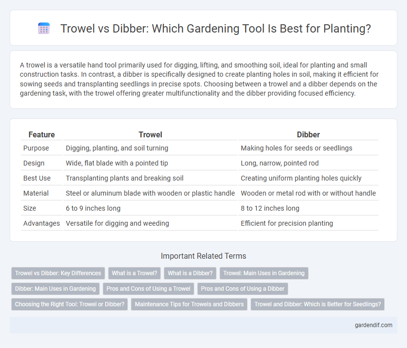 Trowel vs Dibber: Which Gardening Tool Is Best for Planting?