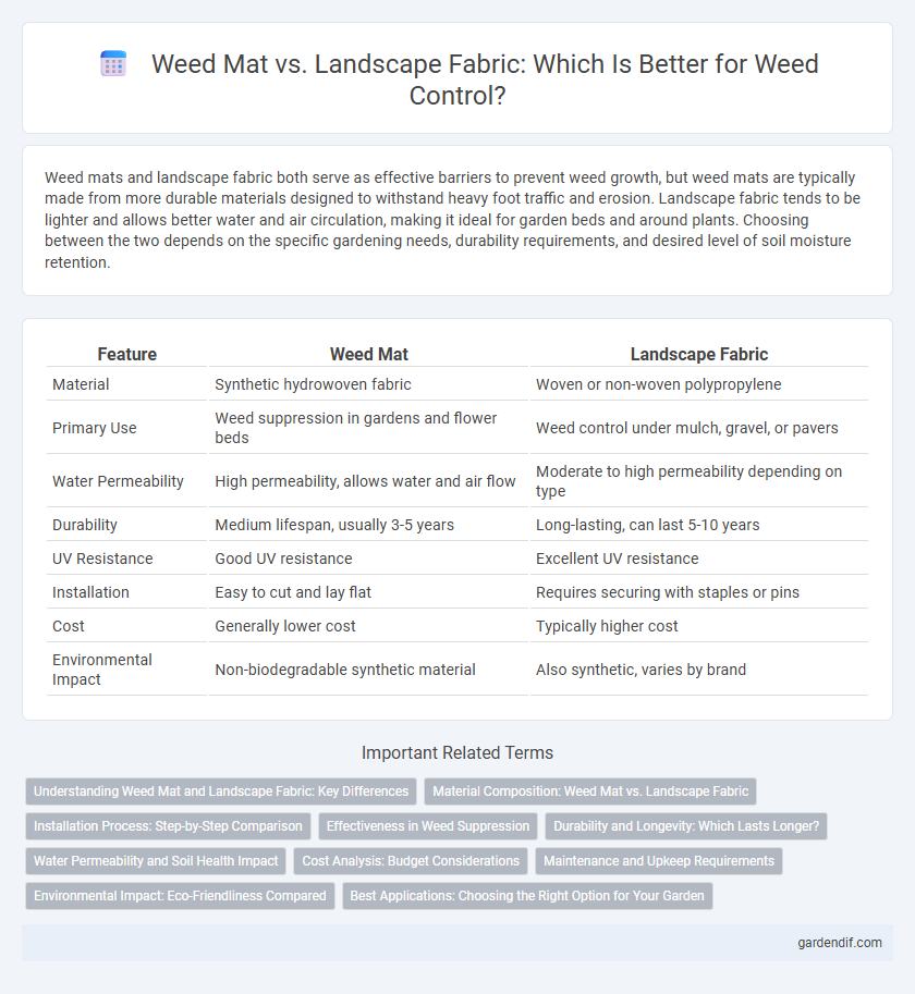 Weed Mat vs. Landscape Fabric: Which Is Better for Weed Control?