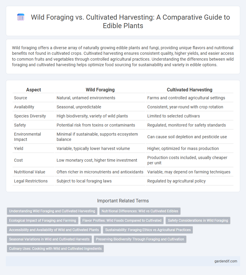 Wild Foraging vs. Cultivated Harvesting: A Comparative Guide to Edible Plants