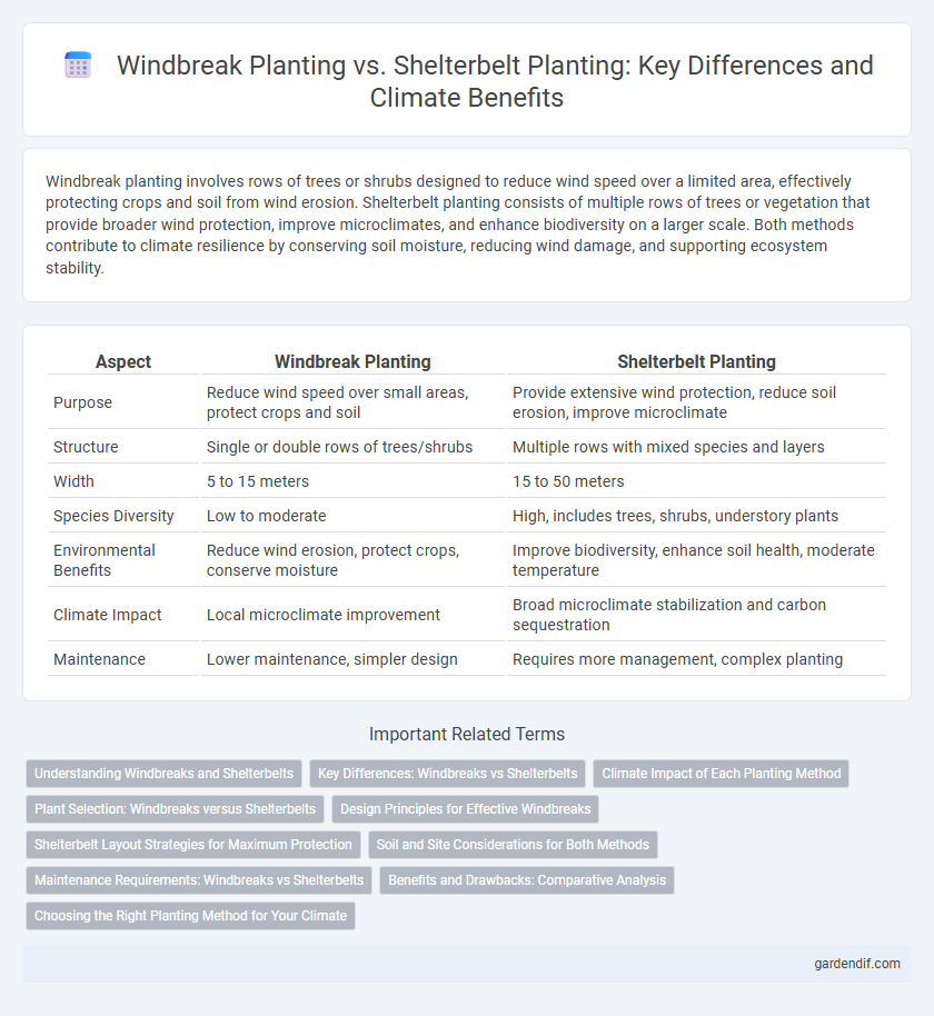 Windbreak Planting vs. Shelterbelt Planting: Key Differences and Climate Benefits
